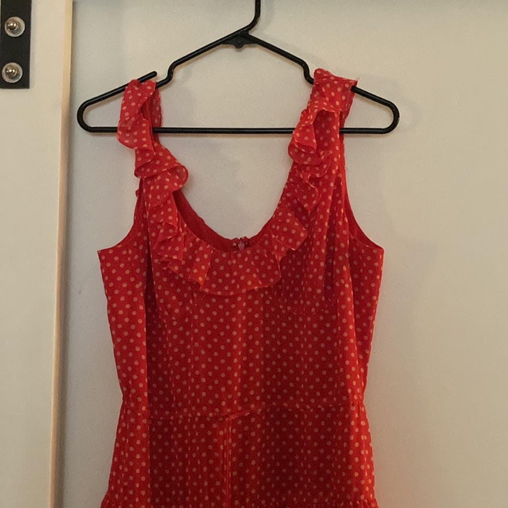 LOVERS + FRIENDS red polkadot maxi dress, size large - Picture 4 of 10